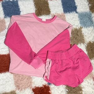 Jadelynn Brooke Women’s Crew Neck with Sweatshorts